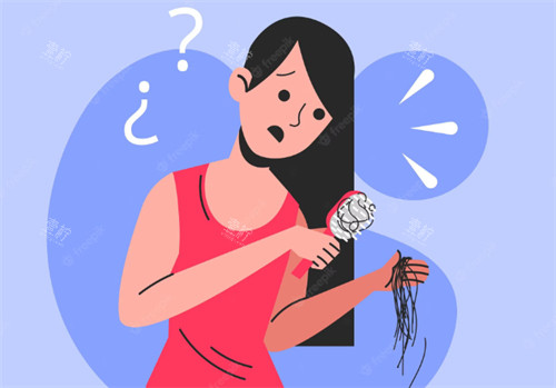 被脱发问题困扰的人图片